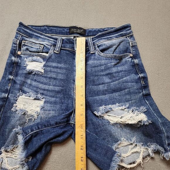 Judy Blue Denim Shorts Cutoff Ripped Distressed 5 Pocket Sz S Casual JB15214MD - Picture 9 of 10
